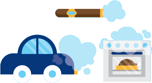 Graphic Stock Exhaust Smoke Clipart - Rabbit Air (512x284)