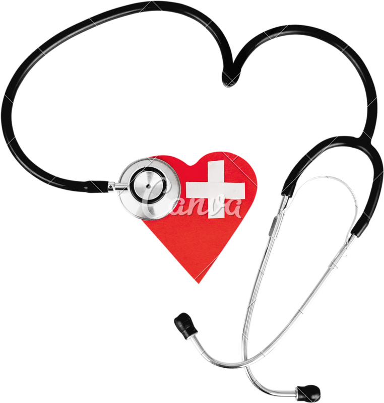 Heart With A Stethoscope - Heart (762x800)