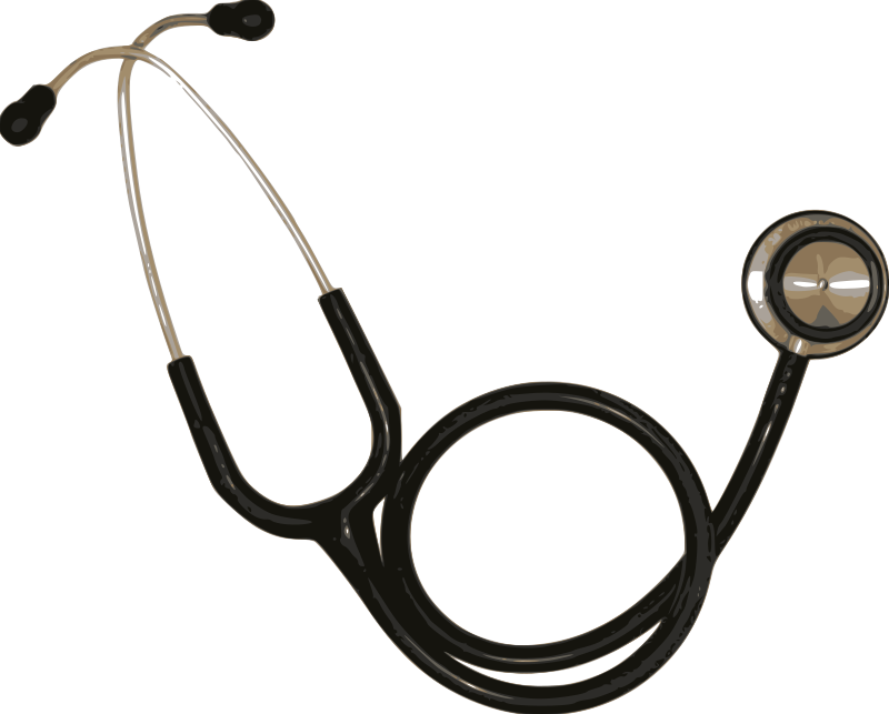 Simple Stethoscope Clip Art Freeuse - Aparato Para Escuchar Los Latidos Del Corazon (800x643)