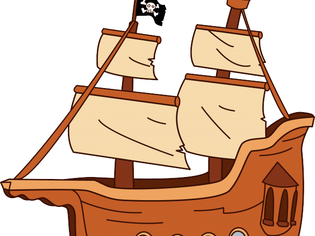 Ship Clipart Smoke - Pirate Ship Clip Art (640x480)