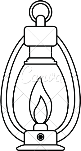 Candlestick Drawing Old Fashioned Vector Library Library - Lamp Drawing (550x550)