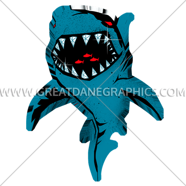 Shark Bite Production Ready Artwork For T-shirt Printing - Printed T-shirt (385x385)