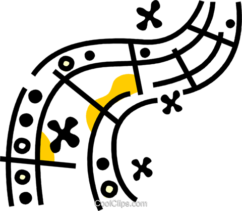 Film Strips And Post Production Royalty Free Vector - Film Strips And Post Production Royalty Free Vector (480x417)