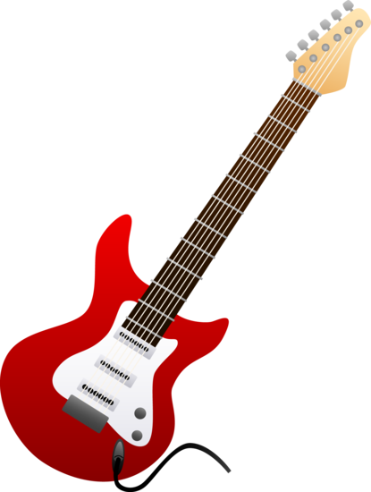 Red Electric Guitar Design Guitar Clipart, Music Clipart, - Guitar Clipart Transparent Background (415x550)