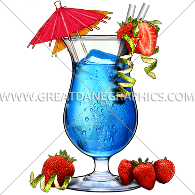 Tropical Drink Production Ready Artwork For T-shirt - Drink (385x385)