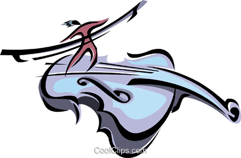 Violin Musical Motif Royalty Free Vector Clip Art Illustration - Violin Musical Motif Royalty Free Vector Clip Art Illustration (480x314)