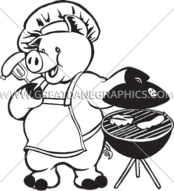 Png Free Barbecue Clipart Pig Bbq - Png Free Barbecue Clipart Pig Bbq (351x385)