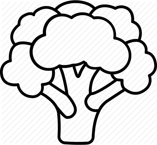 Cauliflower Outline For Free Download On - Broccoli Outlines (512x474)