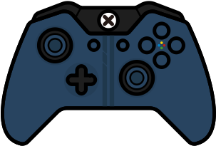 Xbox One Blue Gamer - Cartoon Xbox Controller Transparent (512x512)