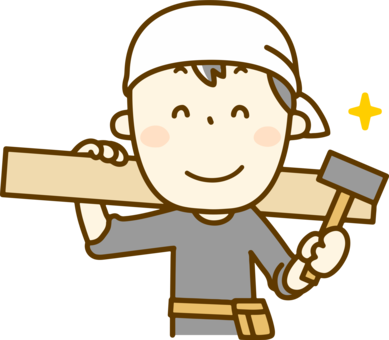 Carpenter Arubaito Construction Job Recruitment - イラスト 大工 (389x340)