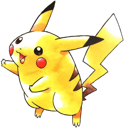 #pikachu Rb From The Official Artwork Set For #pokemon - Pikachu Pokemon Yellow Art (485x495)