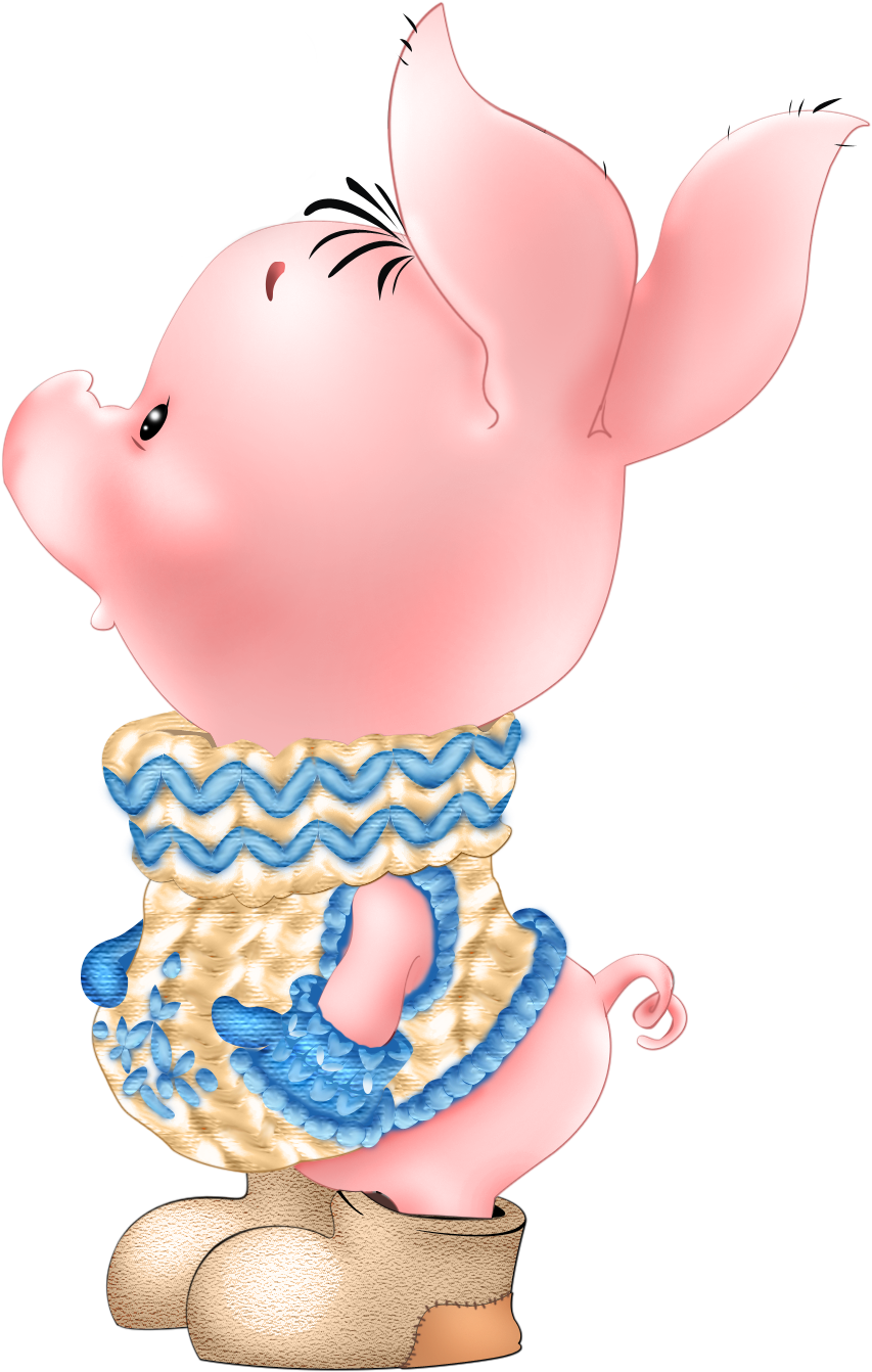 Pig - Animales Animados Que Representa La Primavera (984x1378)
