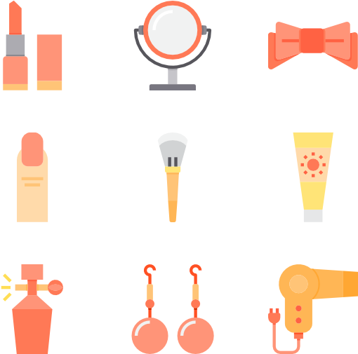 Makeup Icons - Cosmetics (600x564)