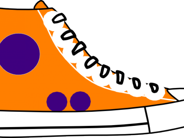 Tennis Shoe Clipart - Green Converse High Top Sneaker Clipart (640x480)