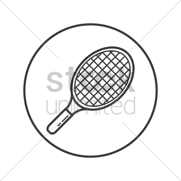 Net Clipart Badminton Equipment - Tennis Racket Minimal (600x600)