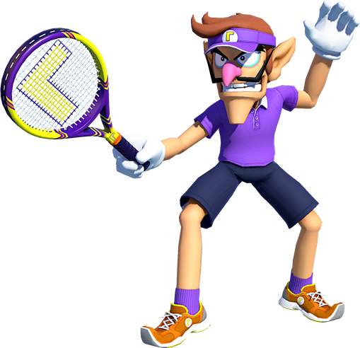 Clipart Freeuse Library Image Mta Model Png Nintendo - Mario Tennis Ultra Smash Waluigi (509x492)