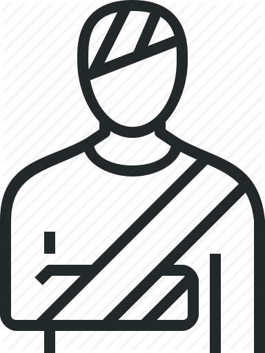 Transparent Bandage Injury - Trauma Icon (384x512)