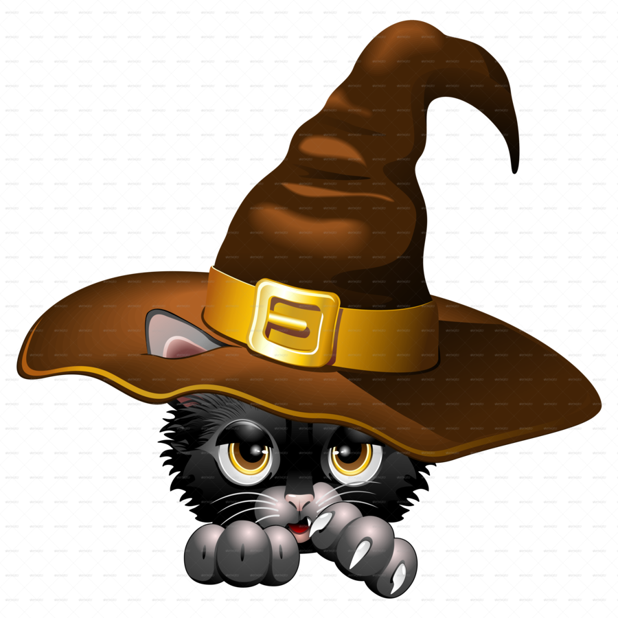 Halloween Cartoon Black Cats Clipart Kitten Cat Clip - Halloween Cartoon Black Cats Clipart Kitten Cat Clip (900x900)