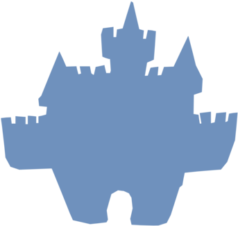 Marie Hitchcock Puppet Theatre Castle Drawing Silhouette - Drawing (364x340)