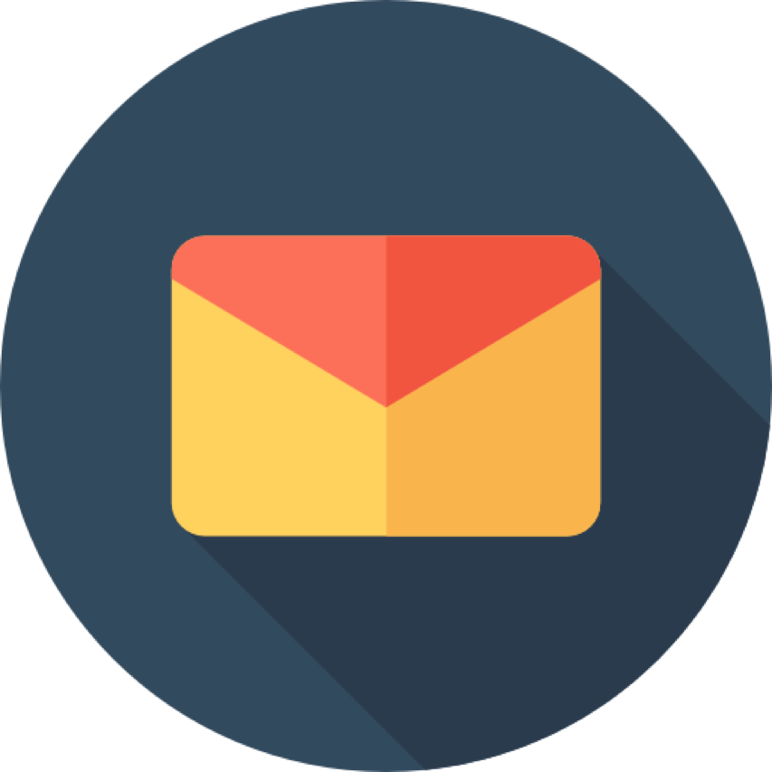 Email Circle Icon Umsl - Email (853x853)