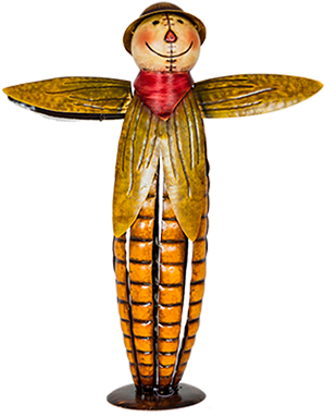 Sweetcorn Colourful Scarecrow - Illustration (400x600)