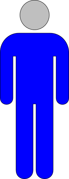 This Free Clipart Png Design Of Blue-grey Icon Man - This Free Clipart Png Design Of Blue-grey Icon Man (228x585)