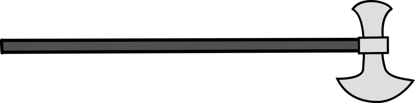 Battle Axe Sword Computer Icons Download - Simple Battle Axe (1367x340)