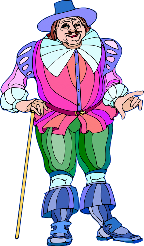 Shakespeare Characters Falstaff (colour) (500x855)