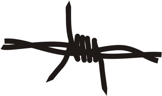 Barbed Wire Sticker Download Ranch - Star Of David Barbed Wire (562x340)