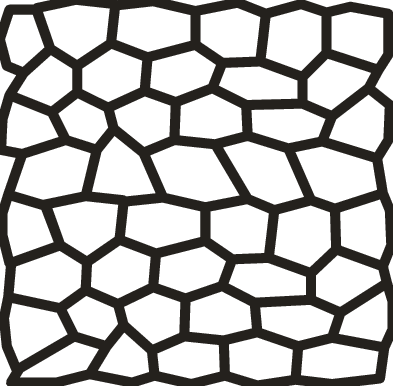The Cross-section Of A Highly Concentrated Emulsion - Poster (393x386)