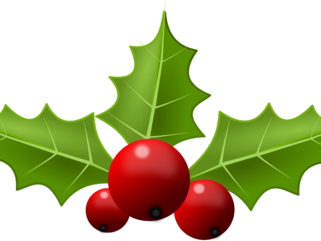 Holley Clipart Holiday Feast - Clip Art Christmas Holly (640x480)