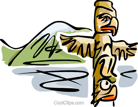 Totem Pole Royalty Free Vector Clip Art Illustration - Clip Art (480x373)