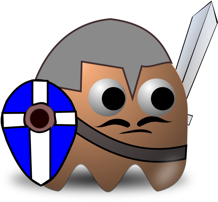 Pac Man Knight Middle Ages Pac Land Warrior - Pacman Caballero (750x750)