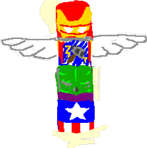 Drawn Totem Pole Easy - Drawn Totem Pole Easy (640x480)