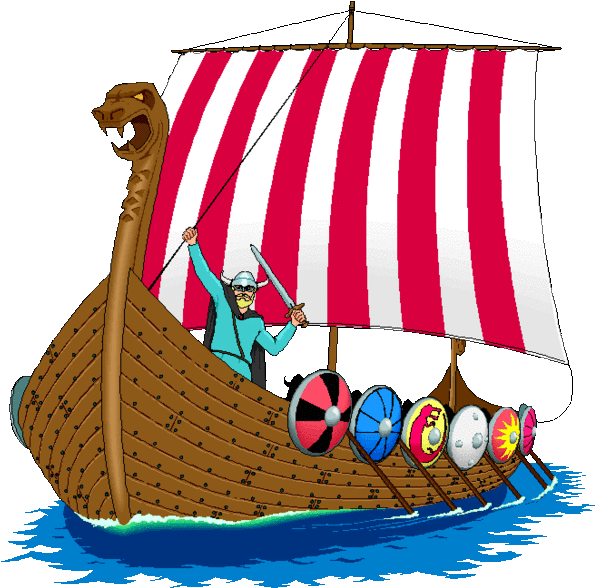 Ship Clipart Anglo Saxon - Viking Long Boat Cartoon (600x600)