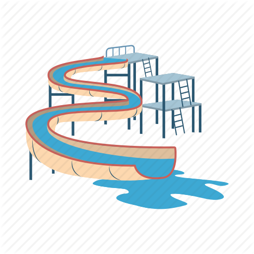Clipart Resolution 512*512 - Waterslide Cartoon (512x512)
