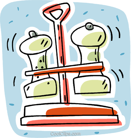 Salt And Pepper Shakers Royalty Free Vector Clip Art - Clip Art (457x480)