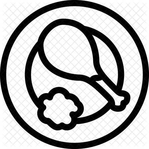 Plate Clipart Main Course - Main Course Icon Png (512x512)