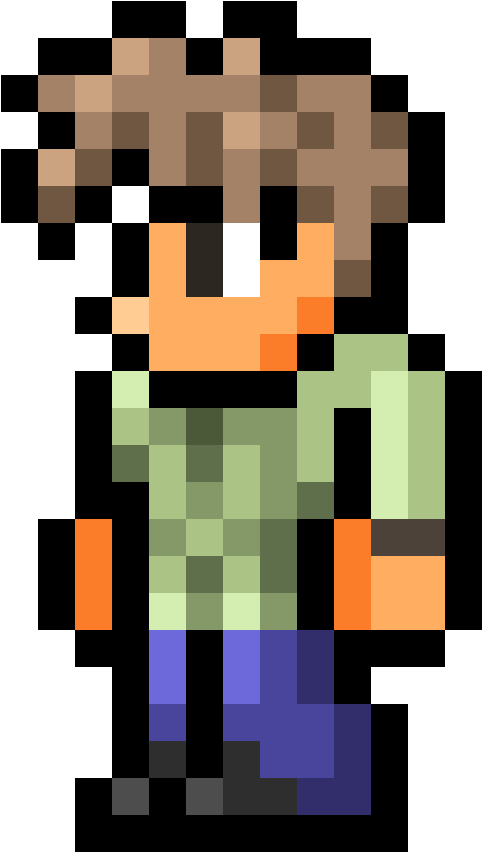 Pixilart Terraria Guide By Angrykirbachu98 Rh Pixilart - Terraria Guide Pixel Art (1184x1184)