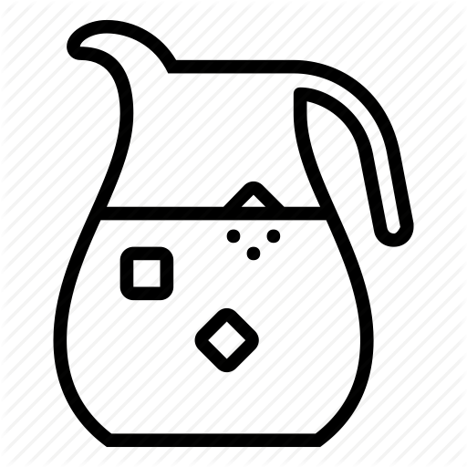 Juice Jug Outline Clipart Juice Jug Clip Art - Jug Coloring (512x512)