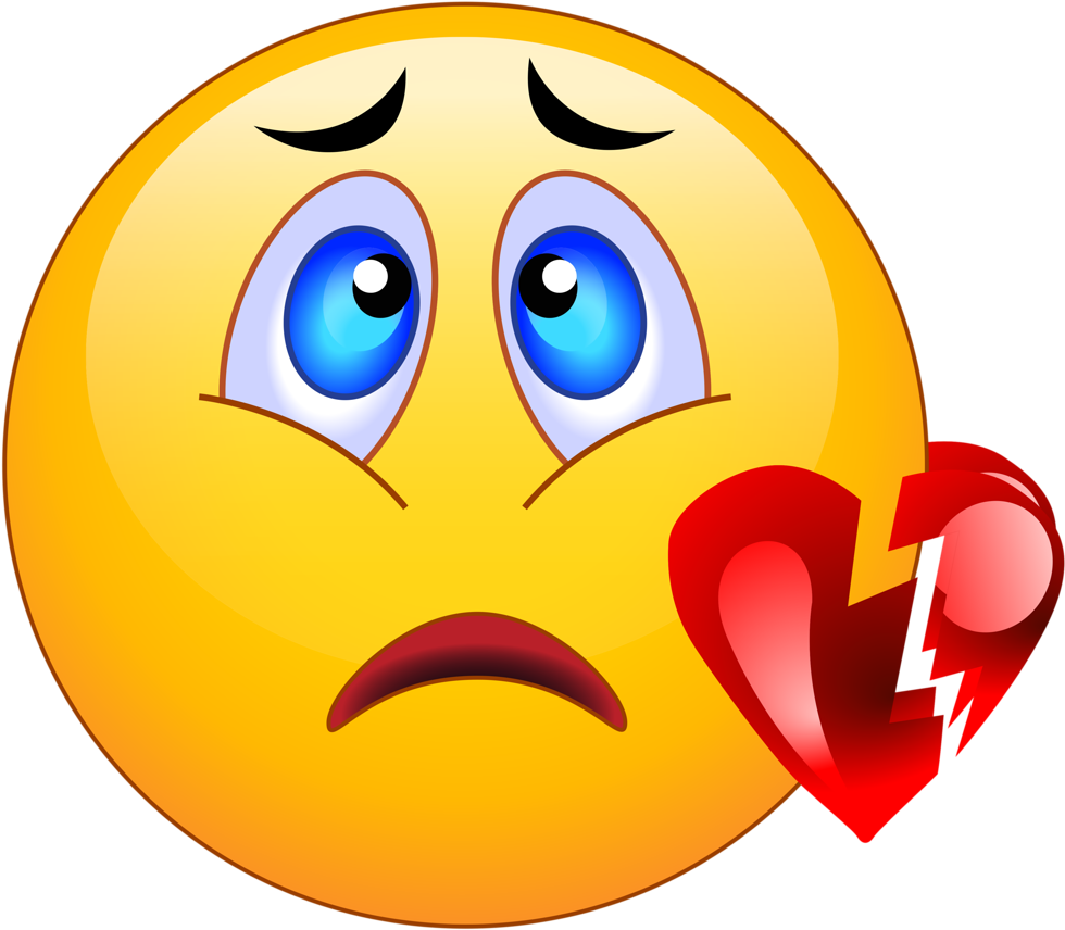 Png Pinterest Smileys Smiley And Emojis - Broken Heart Sad Face Emoji (1024x913)