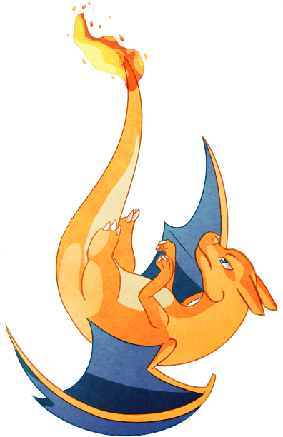 Pokemon Charmander, Charizard, Original Pokemon, Pokemon - Pokemon Charizard Falling (395x625)