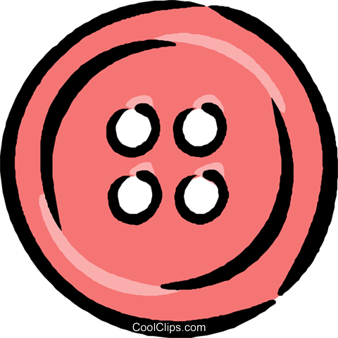 Red Button Royalty Free Vector Clip Art Illustration - Knopf Clipart (480x480)
