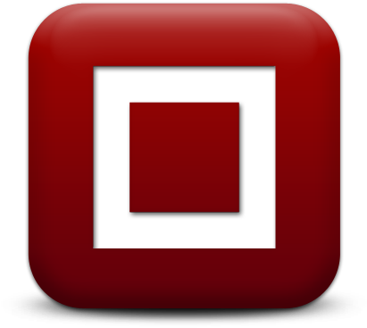 Red Square Clipart Button - Maximize Button Png (512x512)