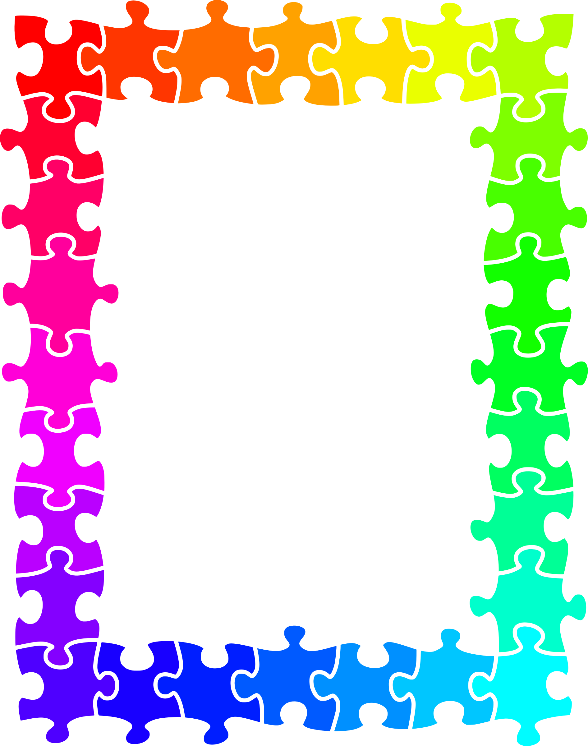 Puzzle Frame Png Clipart Jigsaw Puzzles Puzzle Video - Transparent Puzzle Piece Frame Png (1892x2400)