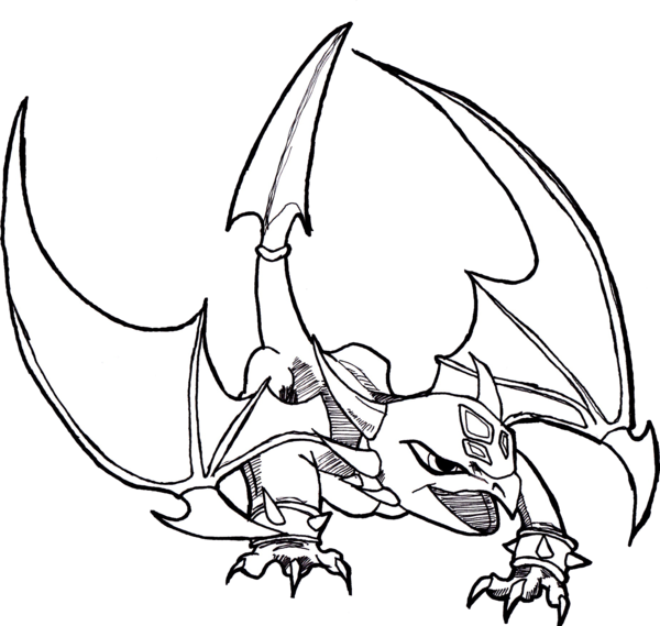 Picture Royalty Free Ankh Drawing Pencil - Cynder Skylander Coloring Pages (600x569)