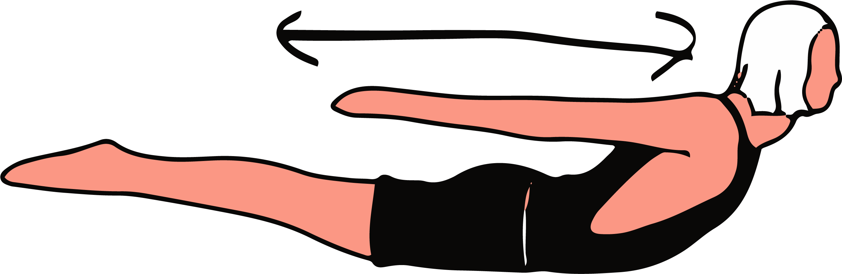 #6 Locust Pose Or Seal Pose - Cartoon Surfer Lying Down (3000x2121)