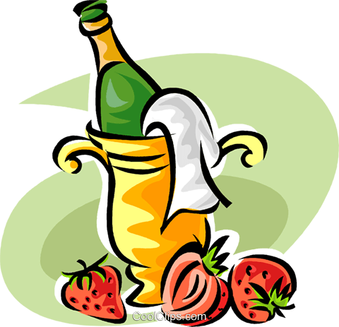 Strawberries And Champagne Royalty Free Vector Clip - Strawberries And Champagne Royalty Free Vector Clip (480x463)