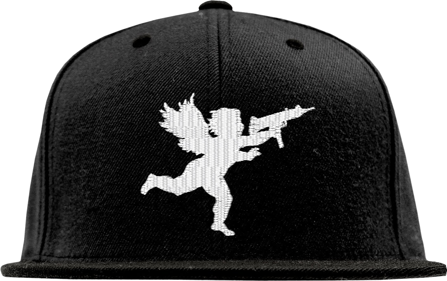 Cupid White On Black - Vanilla Ice Hat (1600x1600)