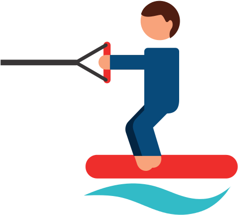 Ski Water Isolated Icon Design - Vector Graphics (550x512)